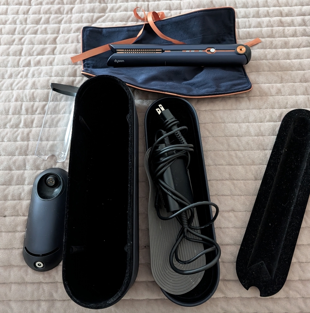 Dyson Blue and Orange Hair Straightener Set